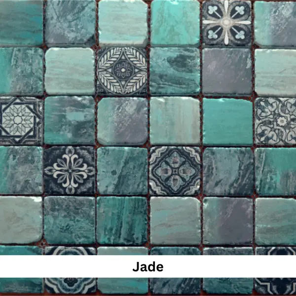 ANTIQUE MOSAIC JADE 4.8 X 4.8 X 8