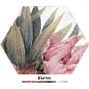 ARUBA HEXAGON BLANCO 23 X 27 FLOWER MATT