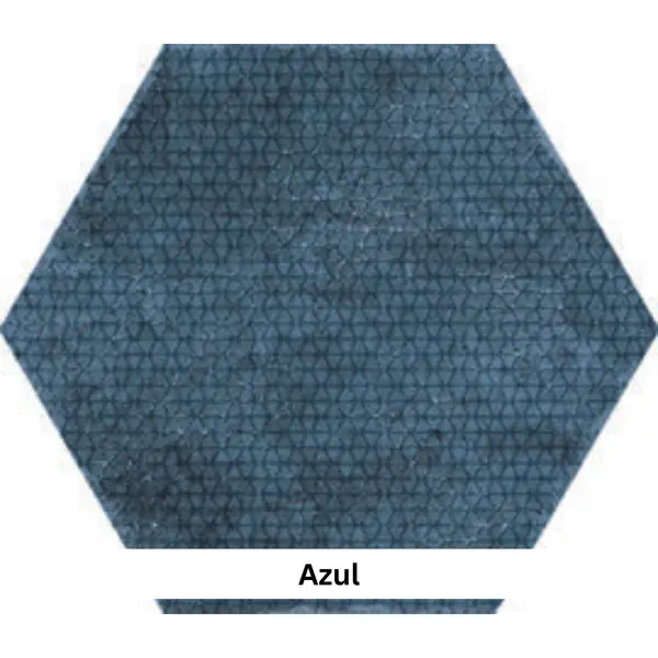 BORNEO HEXAGON AZUL 23 X 27 MATT