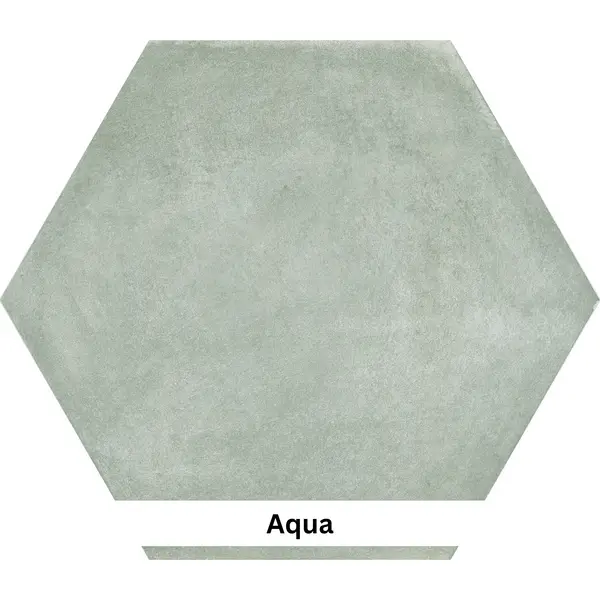 CEMENTINE HEXAGON AQUA 23 X 27 MATT