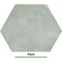 CEMENTINE HEXAGON AQUA 23 X 27 MATT