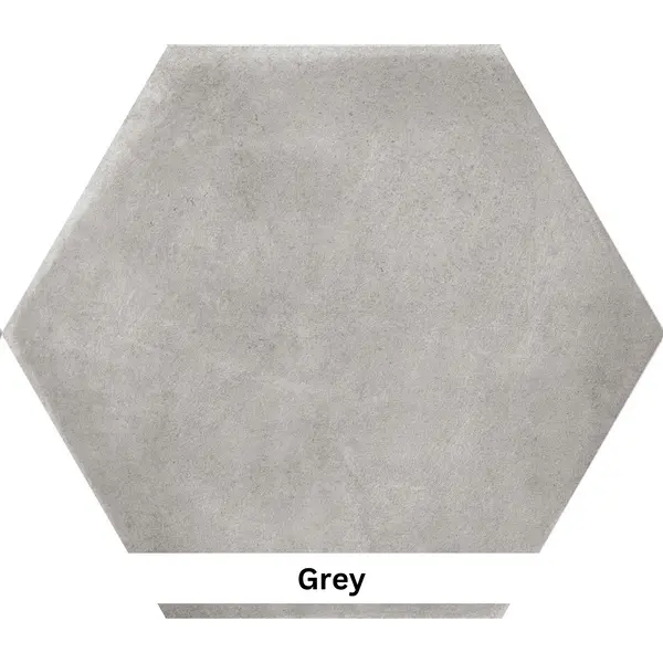 CEMENTINE HEXAGON GREY 23 X 27 MATT