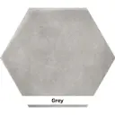 CEMENTINE HEXAGON GREY 23 X 27 MATT