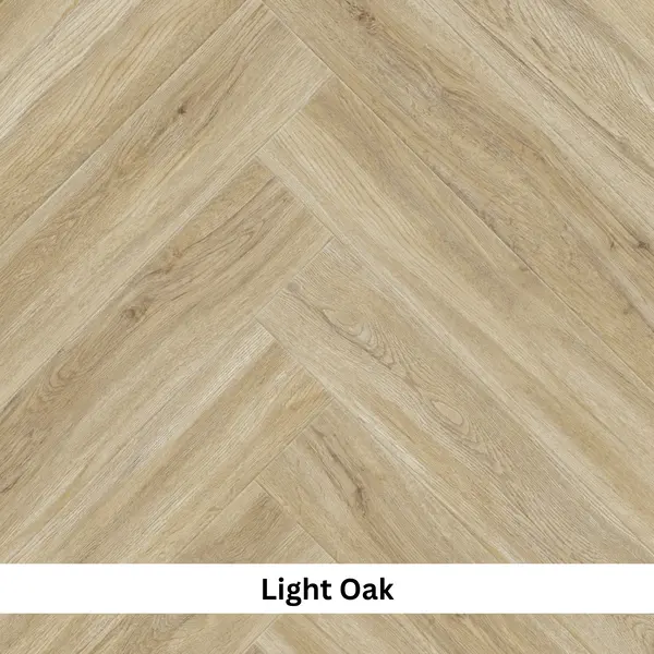 CLICK SPC 150 X 750 LIGHT OAK VINYL HERRINGBONE BOX B 1.8M 16PC (M001)
