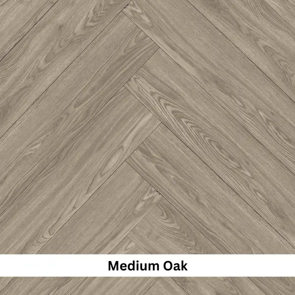 CLICK SPC 150 X 750 MEDIUM OAK VINYL HERRINGBONE BOX A 1.8M 16PC (M225)