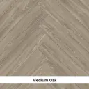 CLICK SPC 150 X 750 MEDIUM OAK VINYL HERRINGBONE BOX B 1.8M 16PC (M225)