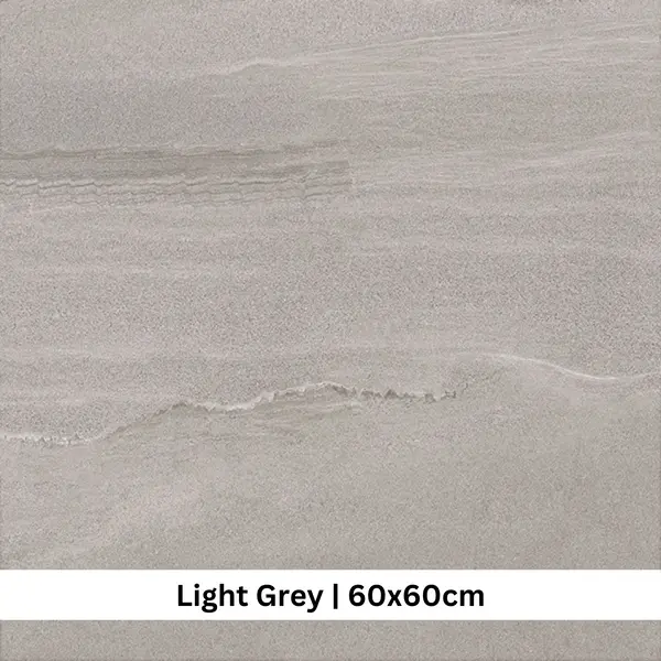 ENGLISH STONE LIGHT GREY MATT 60 X 60