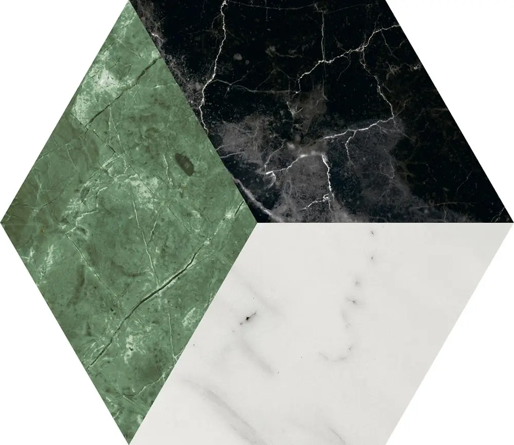 [RIZUMAR140] Marmi Hex DECOR MIX VERDE 150 x 173 x 8.2 