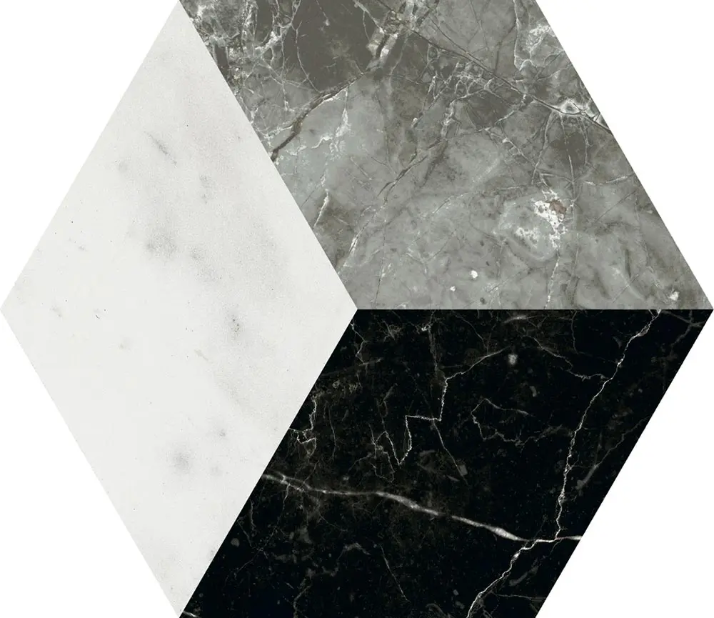 [RIZUMAR150] Marmi Hex DECOR MIX GRIGIO 150 x 173 x 8.2 