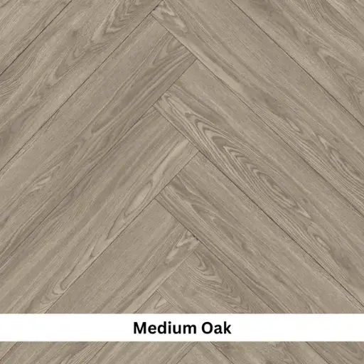 [CLIC150X750OAKMHA] CLICK SPC 150 X 750 MEDIUM OAK VINYL HERRINGBONE BOX A 1.8M 16PC (M225)